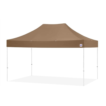 E-Z Up TAA Compliant Eclipse Shelter, 10' W x 15' L, White Steel Frame, Coyote Brown Top EC3STL15KFWHTMCCB